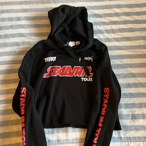 Justin Bieber Purpose Stadium Tour Crop Top Hoodie